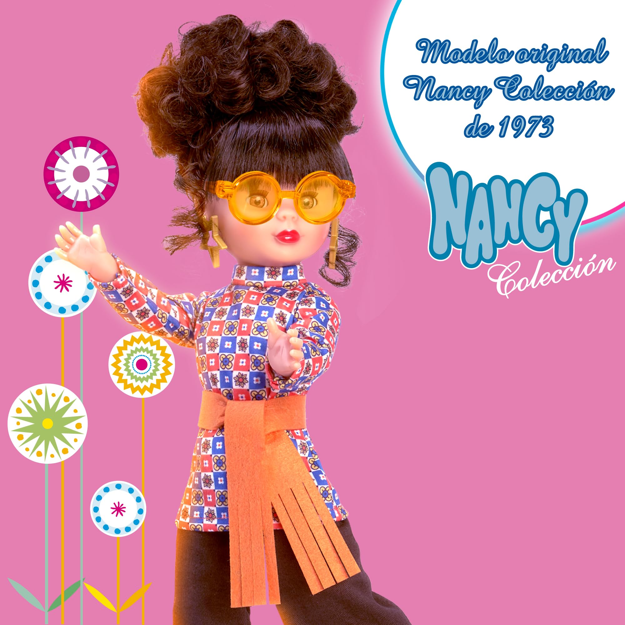 NANCY Crazy Crazy Collection, 1973 Hippie Reissue Doll with Print